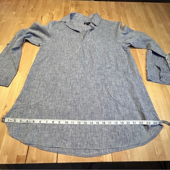 Jones New York Linen/Cotton Blend Tunic Blouse - Picture 4 of 11